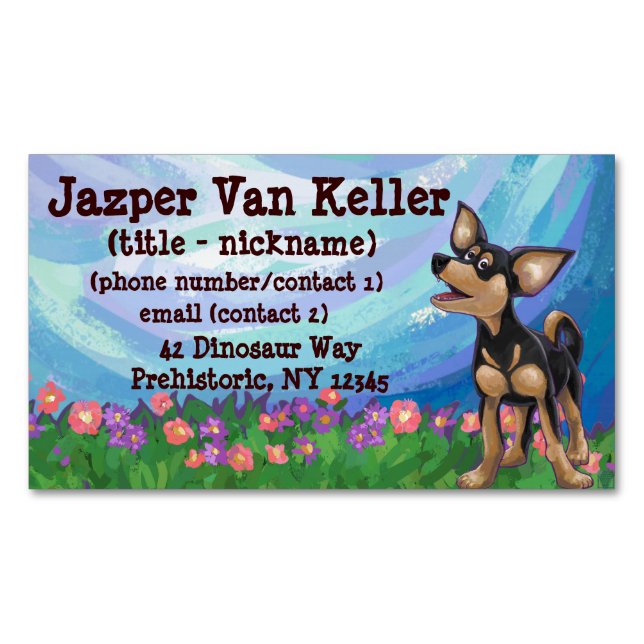 Chihuahua Gifts & Accessories Magnetic Business Card (Front)