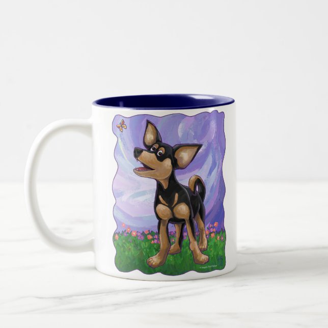 Chihuahua Gifts & Accessories Two-Tone Coffee Mug (Left)