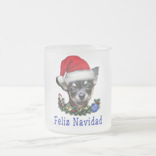 Chihuahua gifts frosted glass coffee mug