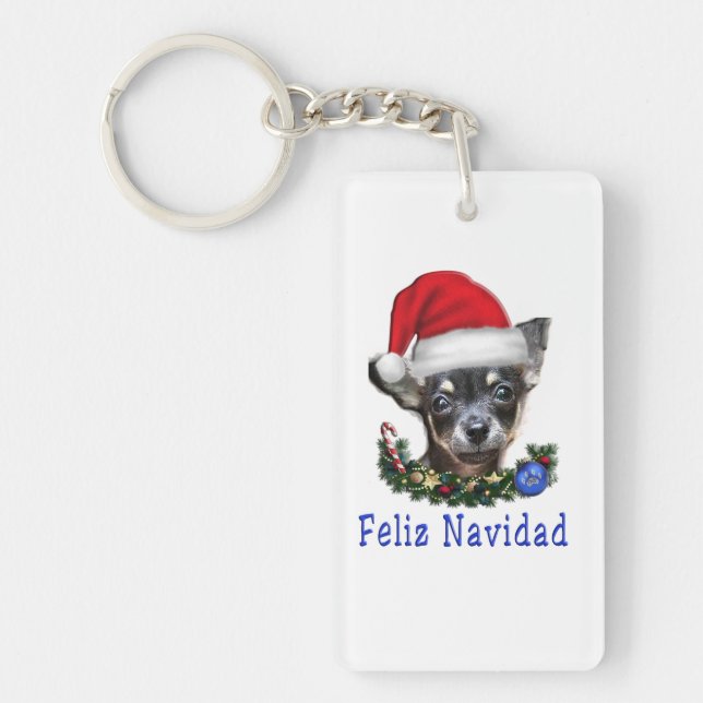 Chihuahua gifts key ring (Front)