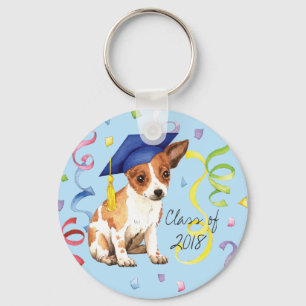 Chihuahua Graduate Key Ring