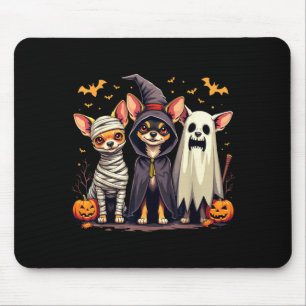 Chihuahua Halloween Costume Mummy Witch Ghost Dog Mouse Mat