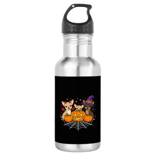 Chihuahua Halloween Pumpkin Witch Dog Design 532 Ml Water Bottle