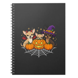 Chihuahua Halloween Pumpkin Witch Dog Design Notebook