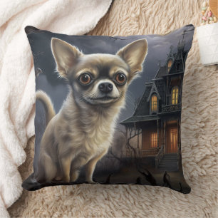 chihuahua Halloween Scary Cushion