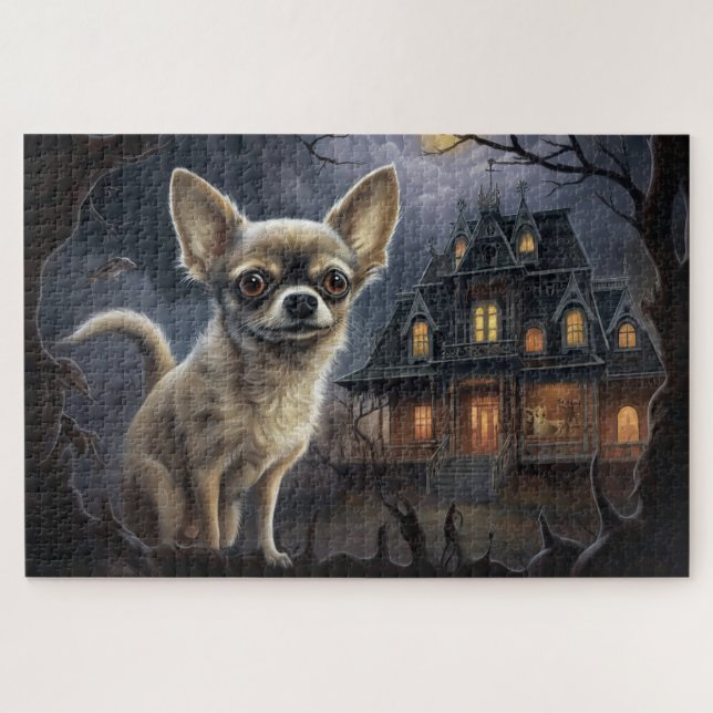 chihuahua Halloween Scary  Jigsaw Puzzle (Horizontal)