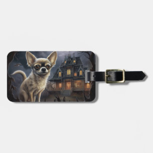 chihuahua Halloween Scary  Luggage Tag
