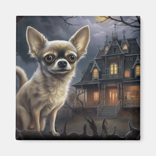 chihuahua Halloween Scary  Magnet (Front)