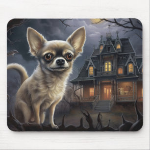 chihuahua Halloween Scary Mouse Mat