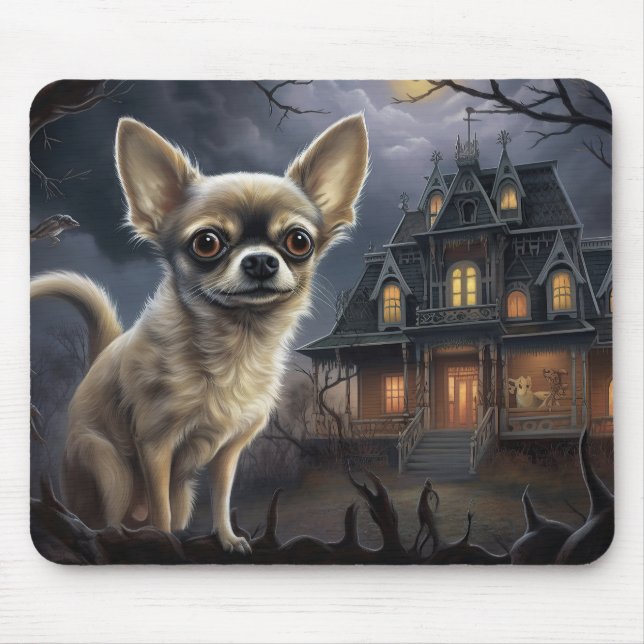 chihuahua Halloween Scary  Mouse Mat (Front)