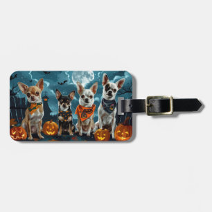 Chihuahua Halloween Spooky Luggage Tag