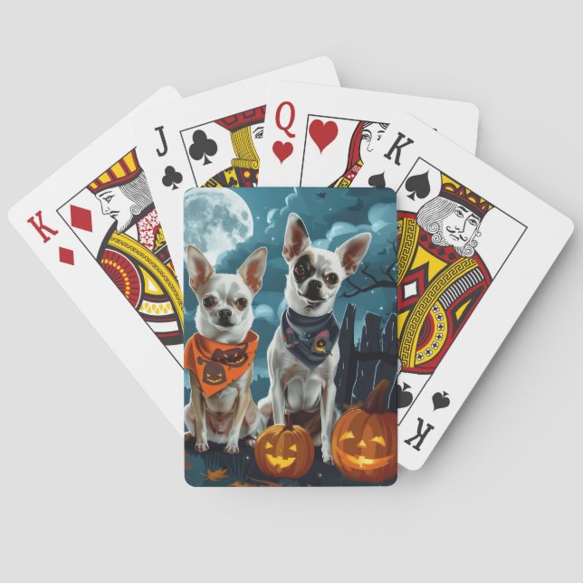 Chihuahua Halloween Spooky Playing Cards (Back)