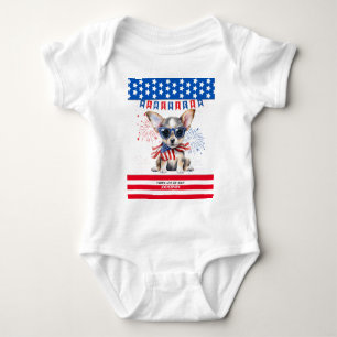 Chihuahua Happy 4Th Of July America Patriotic USA Baby Bodysuit