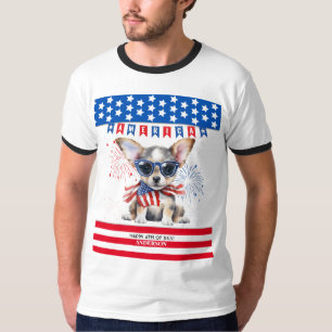 Chihuahua Happy 4Th Of July America Patriotic USA T-Shirt