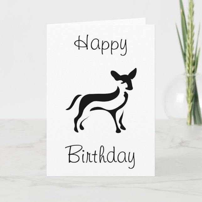 Chihuahua Happy Birthday Card (Front)