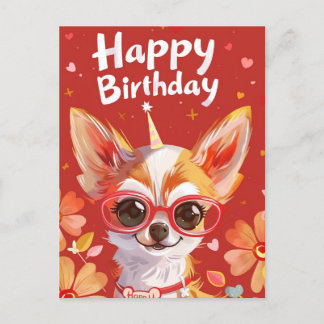 Chihuahua Happy Birthday  Postcard