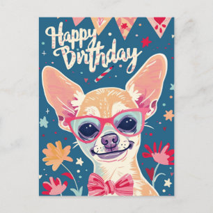 Chihuahua Happy Birthday  Postcard
