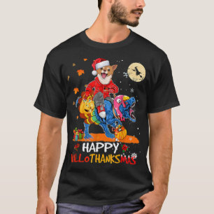 Chihuahua Happy Hallothanksmas Halloween Thanksgiv T-Shirt
