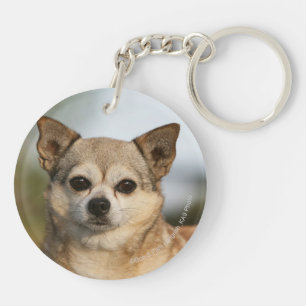 Chihuahua Headshot Key Ring