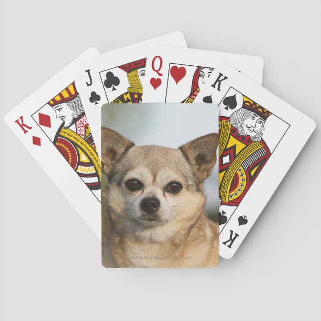 Chihuahua Headshot Playing Cards (Back)