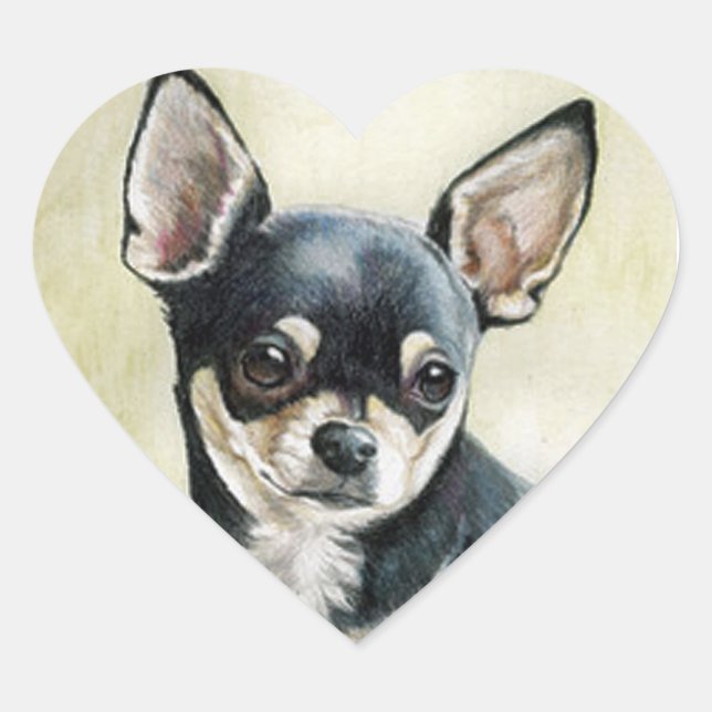Chihuahua Heart Sticker (Front)