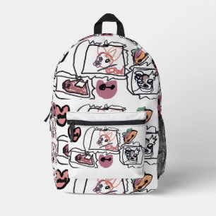 Chihuahua hearts printed backpack
