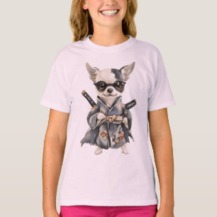 Chihuahua Heroes – Watercolor Dog HAND DRAWING  T-Shirt