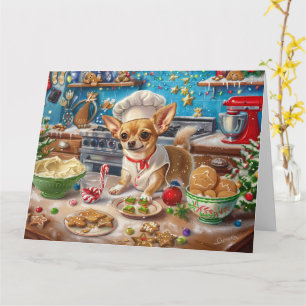 Chihuahua Holiday Baking: Festive Christmas Card