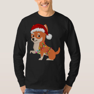 Chihuahua Holiday Christmas Light Chihuahua Christ T-Shirt