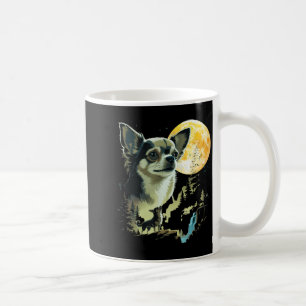 Chihuahua howling the moon funny meme coffee mug