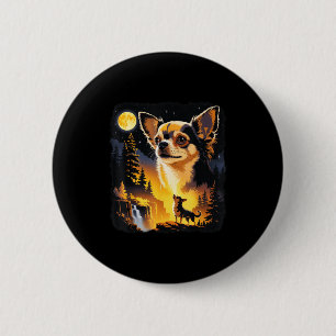 Chihuahua howling to the moon vintage funnyChihuah 6 Cm Round Badge