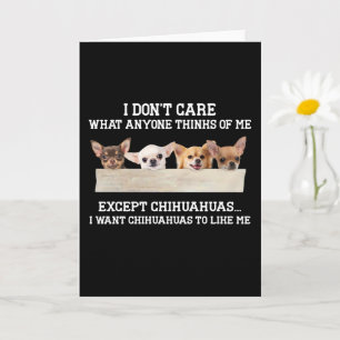 Chihuahua I Don't Care What Anyone Thinks Of Me Card