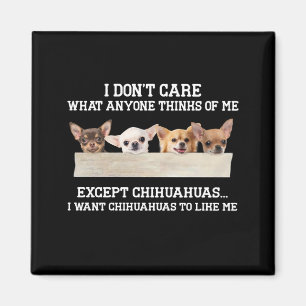 Chihuahua I Don't Care What Anyone Thinks Of Me Magnet