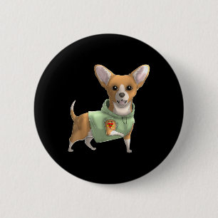 Chihuahua I Love Mum Tattoo Dog Shirt Funny Mother 6 Cm Round Badge