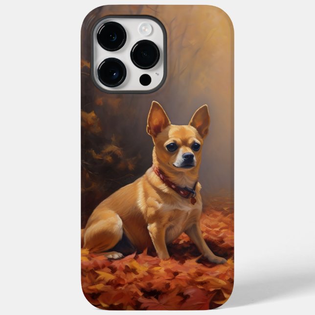 Chihuahua in Autumn Leaves Fall Inspire  Case-Mate iPhone Case (Back)