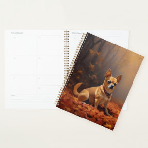Chihuahua in Autumn Leaves Fall Inspire Planner