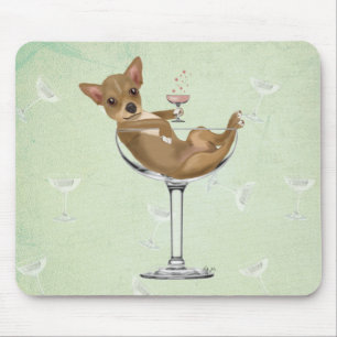 Chihuahua in Cocktail Glass Mouse Mat