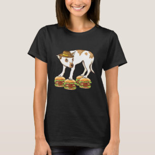 Chihuahua In Hat Balancing On Hamburgers Dank Meme T-Shirt