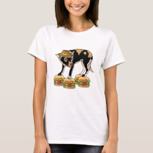 Chihuahua In Hat Balancing On Hamburgers Dank Meme T-Shirt