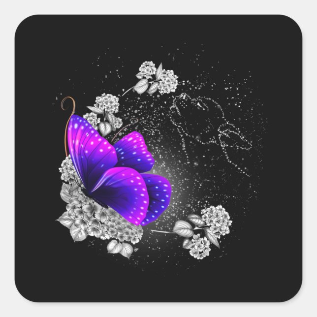 Chihuahua In Heaven Loss Of Dog Memorial Dog Lover Square Sticker (Front)