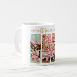Chihuahua In Pink Valentine Truck Of Heart Coffee Mug