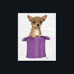 Chihuahua in Top Hat Canvas Print<br><div class="desc">Pets</div>