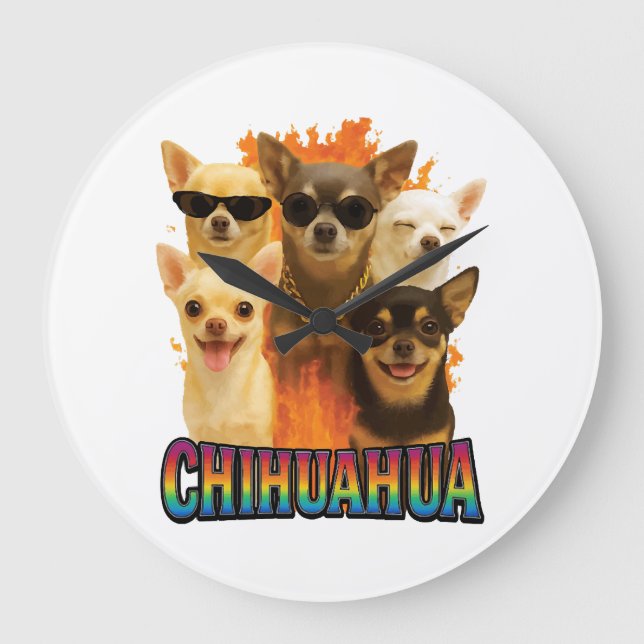 Chihuahua  large clock (Front)