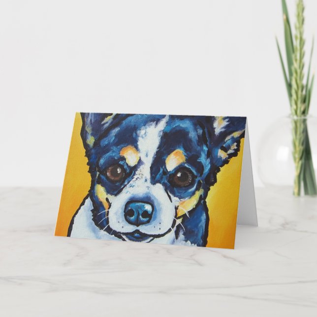 Chihuahua LC Black Tri (Lorenzo) Card (Front)