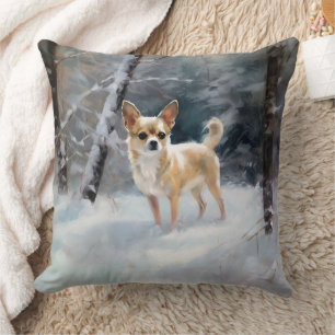 Chihuahua  Let It Snow Christmas Cushion