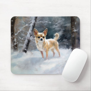 Chihuahua Let It Snow Christmas Mouse Mat