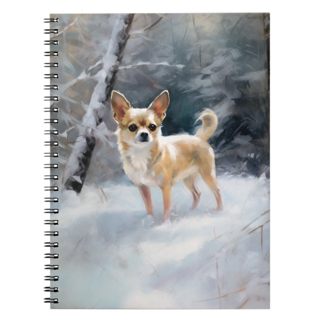Chihuahua  Let It Snow Christmas Notebook (Front)