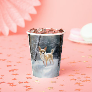 Chihuahua  Let It Snow Christmas Paper Cups