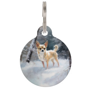 Chihuahua  Let It Snow Christmas Pet Tag