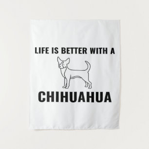 Chihuahua life_Dog Lover Tapestry